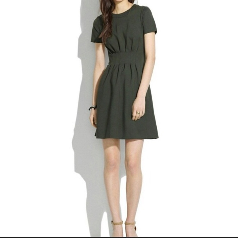 Green Madewell Cinched Waist Dress